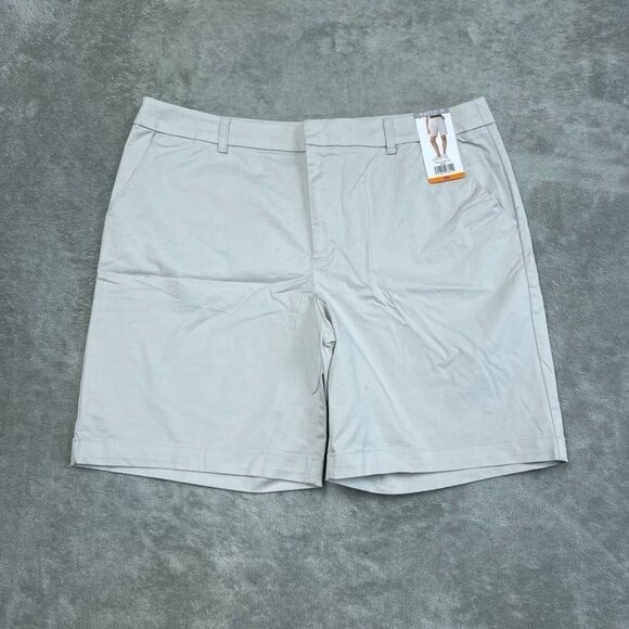 Matty M Womens Beige Bermuda Shorts Size XXL Cotton Blend a1659 - Picture 1 of 6